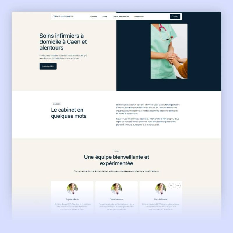 Un modèle de site internet IDEL' UP pour infirmière libérale